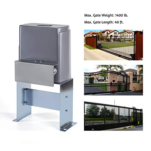 COZ Automatic Sliding Gate Opener With 2 Remote Controls, Chain Drive