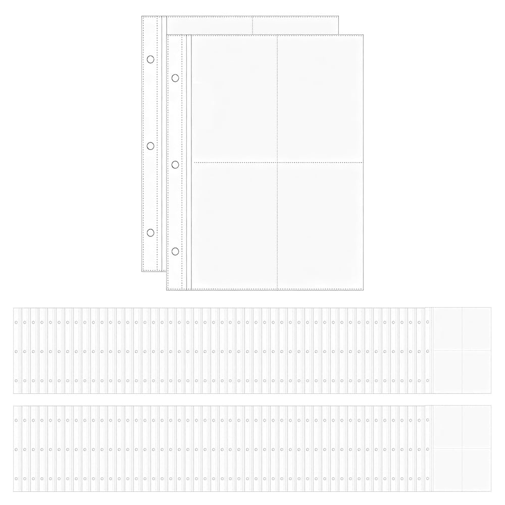 FEIHS 100 Pcs Trading Card Sleeves, Transparent Trading Card Sleeves, Collector Sleeves, for Daily Use, Presentations, Project Management, Office Work and Various Other Scenarios