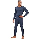 DEVOPS Men's Thermal Underwear Long Johns Set with Fleece Lined