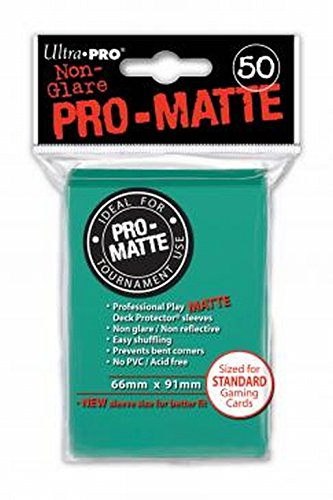 Ultra Pro PRO-Matte Deck Protector Sleeves for Magic, Pokemon & Dragonball Super - Aqua (50 ct.)