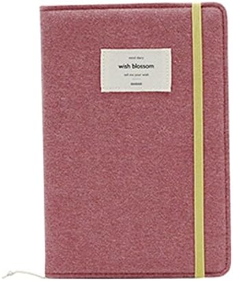 Soft Cotton Cover 2017 Planner New Year Scheduler Monthly Weekly Daily Personal Organizer Business Appointment Book Agenda Journal, 176p, 5.3"X7.6" (Plum Red)
