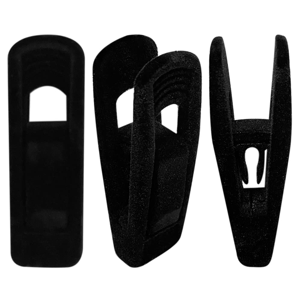 Yyyuluo 20 PCS Velvet Hangers Clips Non-Slip Clothes Pins Set Slim Line Strong Finger Clips Removable Trouser Clip for Fixing Pants Skirt Cloth Hangers Black