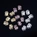 RUBYCA 40PCS Buddha Small Spiritual Metal Beads Mix Colors Spacer for Jewelry Making Bracelet