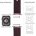 OUHENG Apple Watch Band 42mm, Retro Vintage Genuine Leather iWatch Replacement Strap for Apple Watch Series 1 Series 2, Dark Brown