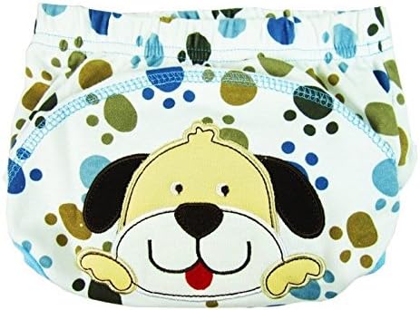 Reusable Potty Training Pants Designer Underwear( Fits 8-17 lbs) (3 Pack Mixed Animals) (one Dog, one Lion, and one Cow) (Small, Boys)