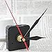 ReFaXi Black Quartz Wall Clock Movement with Red Second Hand Mechanism Repair Parts DIY Tool Kit