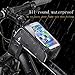 3-Pack Bike Frame Bag Tail Light Bicycle Bell Set, Waterproof Mountain Road Cycling Front Top Tube Touchscreen Sun Visor Storage Pouch Bag Phone Holder Stand, for iPhone Samsung and other Smartphonethumb 1