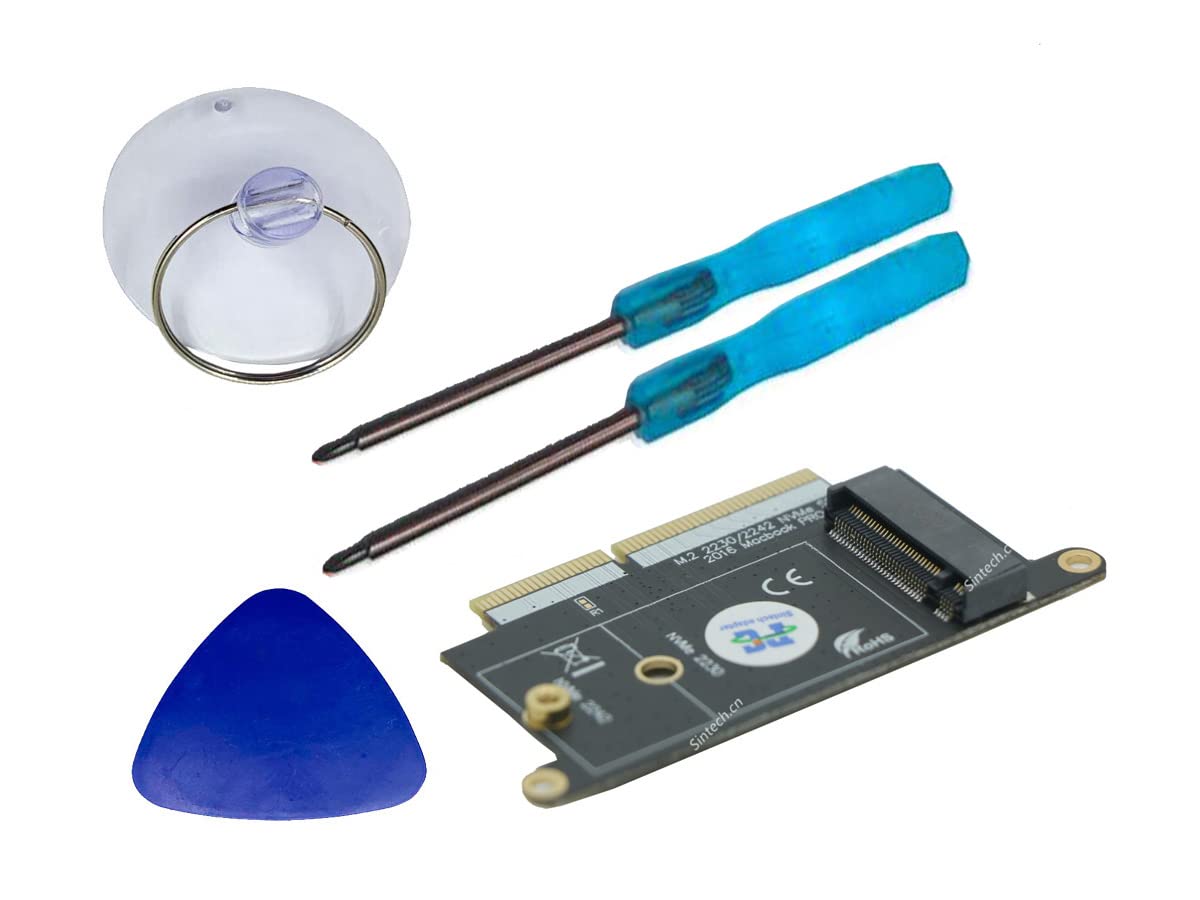 Sintech M.2 NVMe 2230/2242 SSD Card Upgrade Kits with Torx T5 /P5 1.2mm Pentalobe Screwdriver,Compatible for MacBook PRO A1708 Non-Touch Bar Models(Late 2016-Mid 2017 Year)