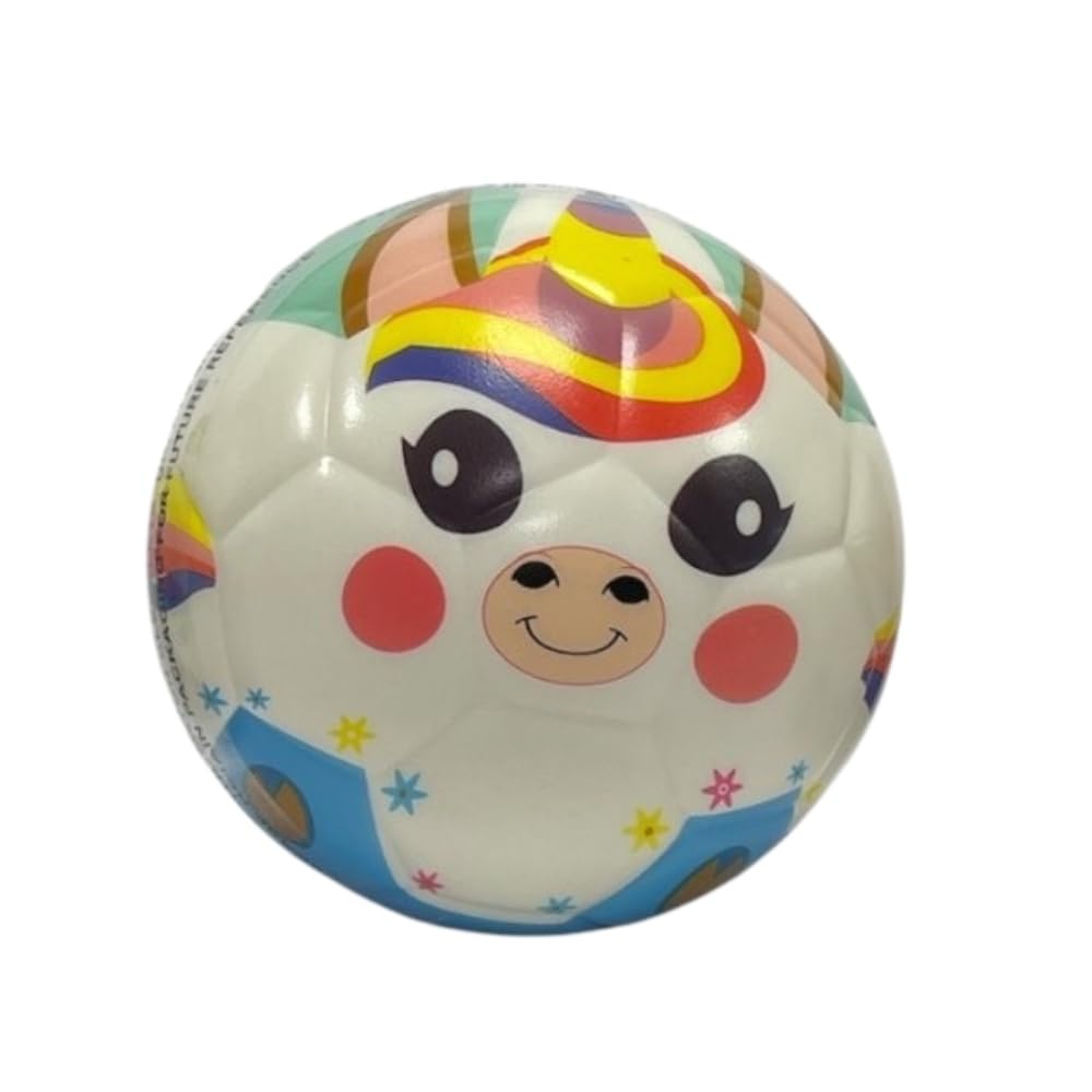 6 Inches Mini Soccer,Cute Animal Design Soft Foam Ball For Kids, Soft and Bouncy,Perfect Size For Kids Playing (Unicorn)