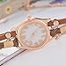 Souarts Coffee Women Multilayer Weave Wrap Link Leather Bracelet Quartz Wrist Watch (Coffee) (Coffee)