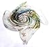 Bear Motion Collection - Womens 100% Silk Scarf with Butterfly Design (Medium (64 X 25), Ivory White)