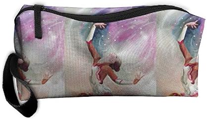 Cosmetic Bag Calisthenics Girl Brush Pouch Makeup Bag Zipper Wallet Hangbag Carry Case Pen Organizer Wristlet Holder