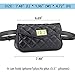 ZORFIN Fashion Quilted Leather Fanny Packs for Women Cute Wasit Bag with Two Belts