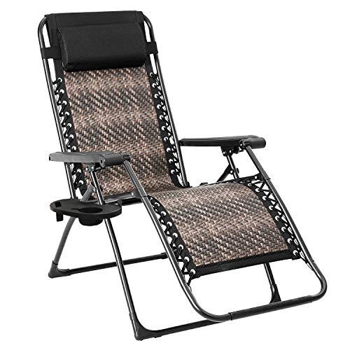 Oakmont Zero Gravity Chairs Patio Set with Pillow and Cup Holder Patio