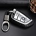 S-WEKA CARBON FIBER STYLE Black Carbon Fiber Texture Car Key Case Cover Holder Pouch Remote Key Chains Key Bag Fit For BMW Key Fob