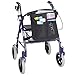 Juvo Products Universal Mobility Tote for Wheelchairs/Rollators/Walkers, Includes Detachable Shoulder Strap, Black (UT201)