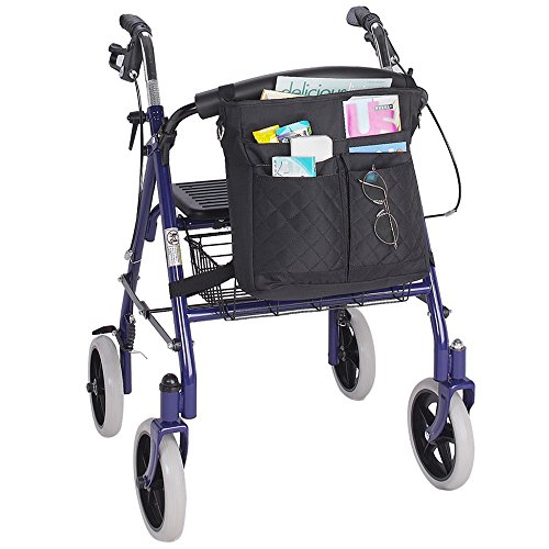 Juvo Products Universal Mobility Tote for Wheelchairs/Rollators/Walkers, Includes Detachable Shoulder Strap, Red (UT202) - Thumbnail 2