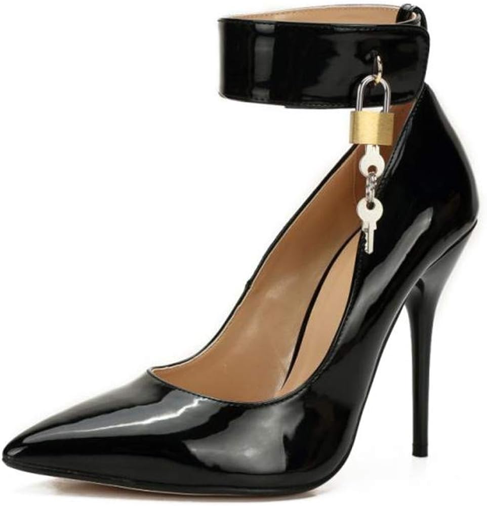 pointed toe ankle strap stiletto heels