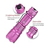 J5 Tactical V1 Pro Pink Tactical Flashlight - The Original 300 lm Ultra Bright, LED 3 Mode Flashlight, Pink