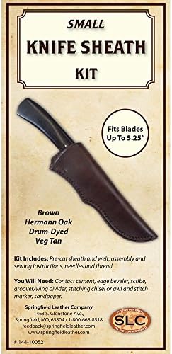Knife Sheath Kit Herman Oak Drum-Dyed (Brown, Small 5.25")