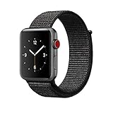 Sport Loop Band 42mm, Lightweight Breathable Nylon Replacement Band for  Nike+, Series 1, Series 2, Series 3, sport, Edition-Black