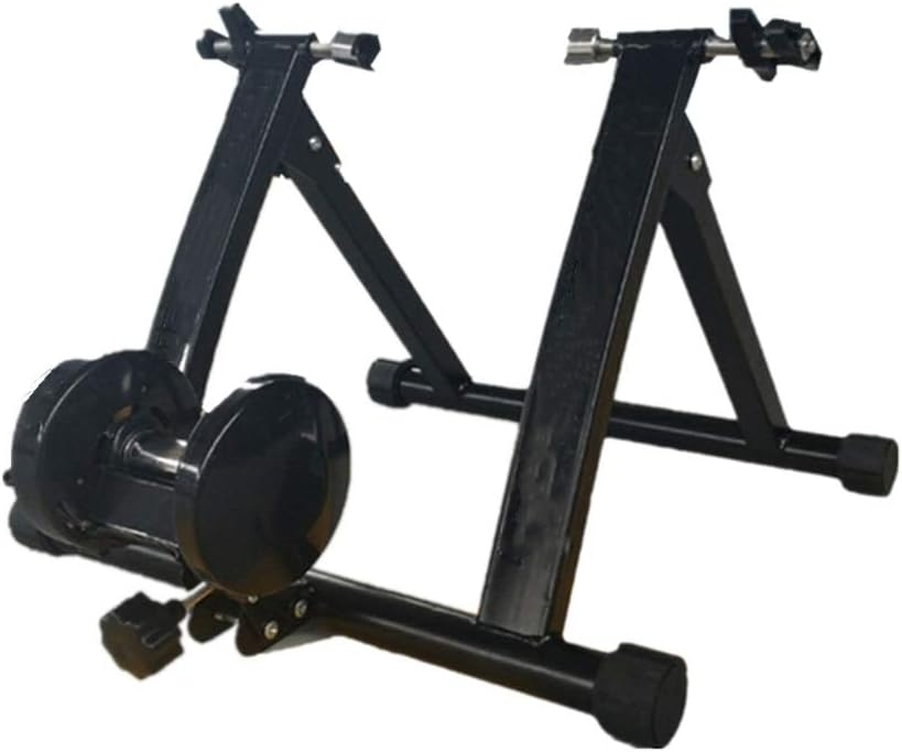 Ouqian Indoor Cycle Trainer Stand Bike Trainer Stand for Indoor Exercise Foldable Bicycle Exercise Stand for Mountain Road Bikes Home Bike Trainer (Color : Black, Size : Universal size)
