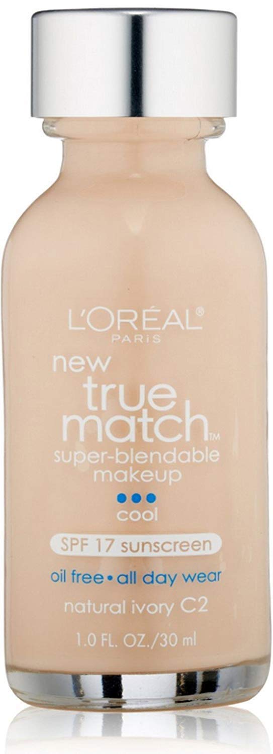L'Oreal True Match Super Blendable Makeup, Natural Ivory [C2], 1 oz (Pack of 2)