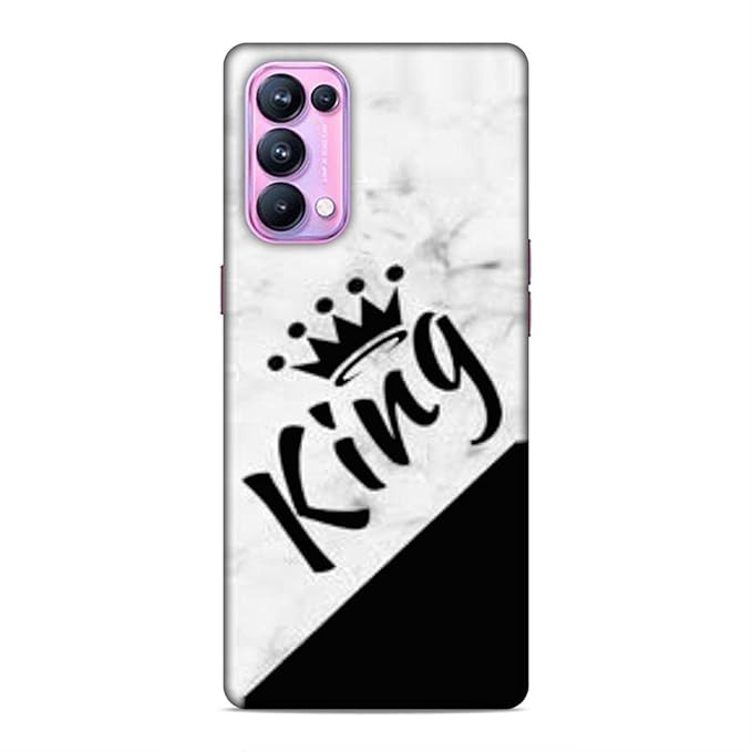 Cleok Lovely Text King with Crown in Marble Texture Background Mobile