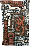 BROWNING BGT4047 OVERSIZED BEACH TOWEL BROWN & BLUE WITH BUCKMARK AND BROWNING LOGOS