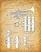 Original Horns/Instruments Patent Art Prints - Set of Four Photos (8x10) Unframed - Makes a Great Music Studio Decor and Gift Under $20 for Musicians and Music Lovers