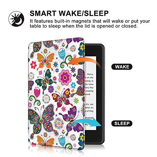 UUcovers Kindle Paperwhite (Only Fit for 2018),All-new Paperwhite 10th generation Slim Auto Wake/Sleep for Amazon Kindle E-reader -Butterfly - Thumbnail 3