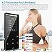 MP3 Player, MP3 Player with Bluetooth, 16GB Portable Digital Music Player with FM Radio/Recorder, HiFi Lossless Sound Quality, Music Direct Recording, Expandable up to 128GB TF Card, with Armband