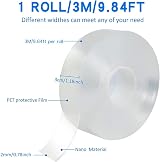 onnzuw Double Sided Adhesive Tape 3M x 2mm x 3cm Transparent Removable Reusable view 2