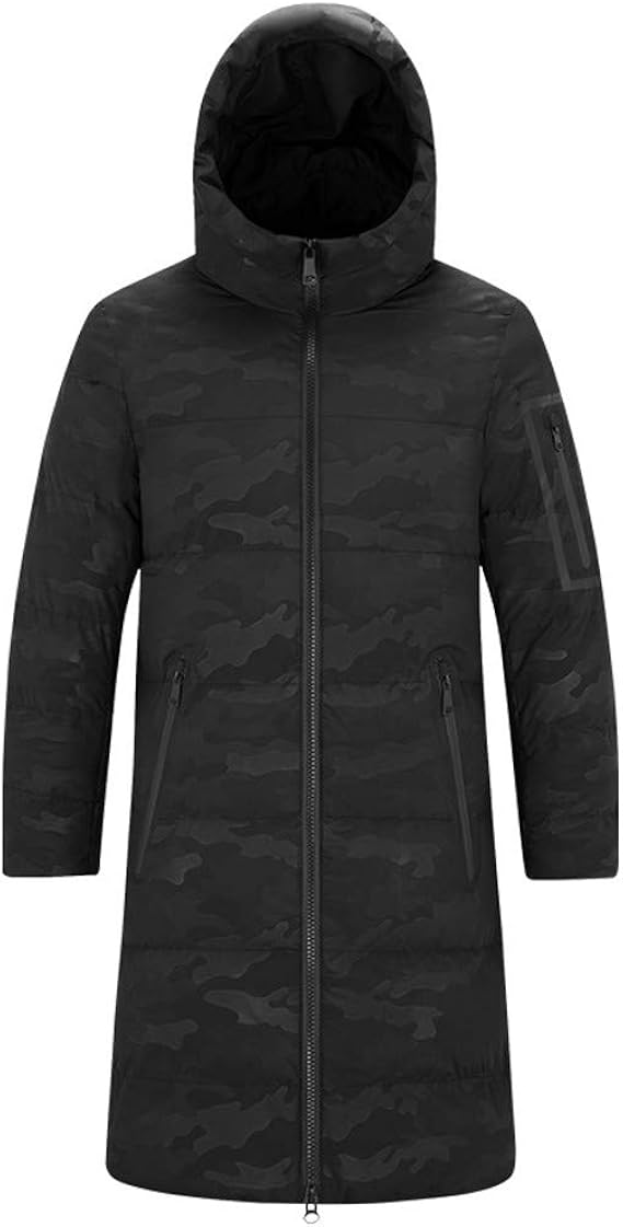 Amazon Jincheng665 ロングジャケット ロングコート メンズ フード 黒 防寒ジャケット ジャンパー コート メンズ ロング 秋冬 ビジネス 大きいサイズ ゆったり 迷彩 ジャケット おしゃれ コート ジャケット 通販