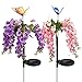 Solar Flowers Lights Outdoor Garden Waterproof Butterfly Stakes Light, Bigger & Taller Solar Lights Outdoor Decorative Multi-Color Changing LED Solar Landscape Light for Garden Patio Yard Decoration