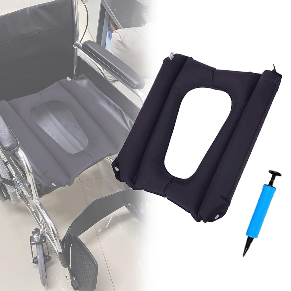 Inflatable Cushion, Elderly Nursing Anti-Bedsore Seat Pad for Bedridden Disabled for Pain Relif, Fit for Toilet Chair &Wheelchair, Breathable & Comfort