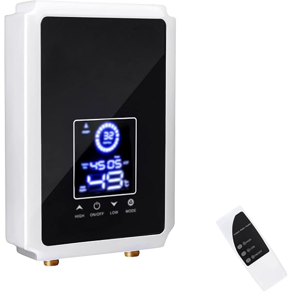 5500W Tankless Instant Electric Water Heater 110V with Remote Control  Digital Display Instant Hot water Heater Self Modulates for Sinks and  Shower,Small Enough to Install Anywhere,Can't use socket - Amazon.com