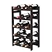 VASAGLE Wood 20 Wine Display Rack, Standing Bottles Storage Shelf, Wobble-Free, Espresso ULWR01BR