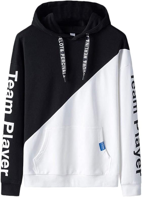 Amazon メンズ パーカー フード付き ポケット付き カットソー 紐 プリント 英字 四色展開 Usubeni トレーナー パーカー 通販