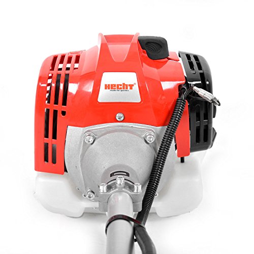 HECHT 2-Takt Benzin Motorsense Freischneider Rasentrimmer mit 3-Zahn Messer 255mm und Doppel Faden Spule 430mm – 0,9 kW… – Bild 7