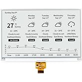 Waveshare 7.5inch E-Ink Raw Display Compatible with Raspberry Pi 5/4B/3B/Zero/Zero W/Zero 2W/Pico/Pico W/Pico WH 800&times;480 Resolution with SPI Interface Without PCB