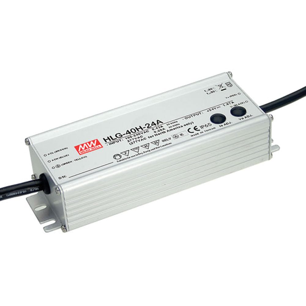 Photo 1 of MEAN WELL 15VDC 2670mA 40W Class 2 IP65 Enclosed Switching Power Supply - Outputs Adjustable by Internal Pot