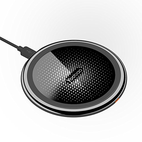 Yoobao Qi Wireless Charger DX Heat Insulation Wireless Charging Pad for iPhoneX iPhone8/8 Plus Samsung S8/S8+/S7/S7 Edge LG Nexus 4/5/6 and More Qi-Enabled Devices-Black