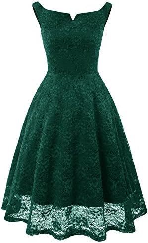 EvoLand Womens Off The Shoulder Lace Bridesmaid Cocktail Party Dress