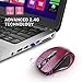 VicTsing Wireless Mouse, 2.4G 2400DPI Ergonomics Cordless Mouse with USB Receiver, Finger Rest, 5 Adjustable DPI Levels, Mobile USB Mice for Chromebook Notebook MacBook Laptop Computer PC, Wine