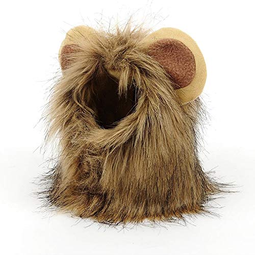 Legendog Cat Halloween Costume Lion Mane Wig Hat for Cats Pet Halloween Costumes for Small Dogs and Cats