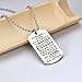 danjie to My Son Tag Stainless Steel Pendant Always Remember You are Braver Than You Believe Letters Boys Necklace Military Chain Air Force Pendant (Nkc017)
