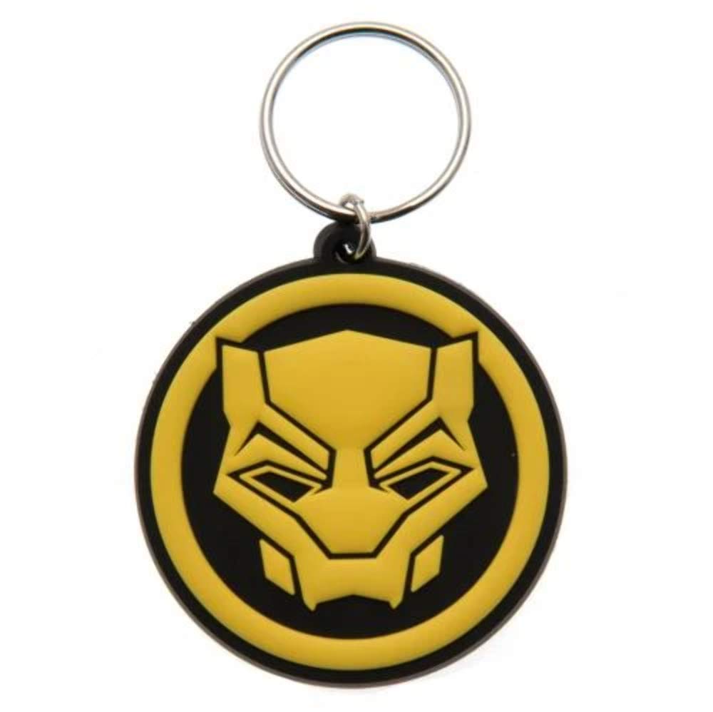 Marvel Comics, RK38771C, Black Panther - Logo Rubber Keychain, Multi-Color, 5 x 5.3cm