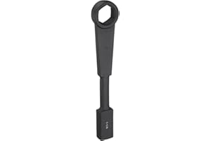HARFINGTON Striking Wrench 1-1/8 Inch 6-Point Flat Strike Wrench Slogging Ring Spanner Straight Handle Box End Striking Wrenc