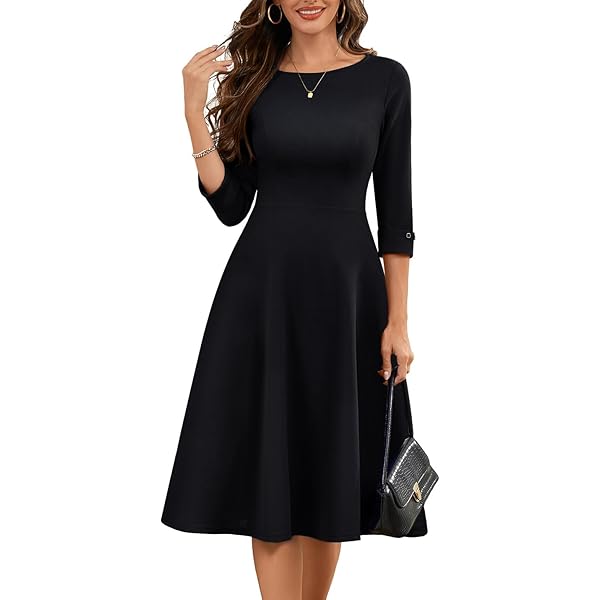green emerald velvet dress Sandra Darren Women's Elbow Sleeve Houndstooth Fit and Flare Sweater Dress,  Black/Ivory, X-Large at Amazon Women's Clothing store
